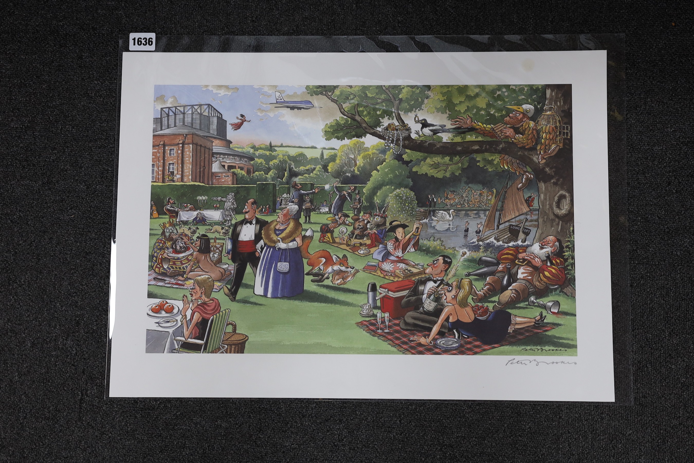 Peter Brookes (1943-), signed colour print, 'Glyndebourne', overall 41 x 57cm, unframed